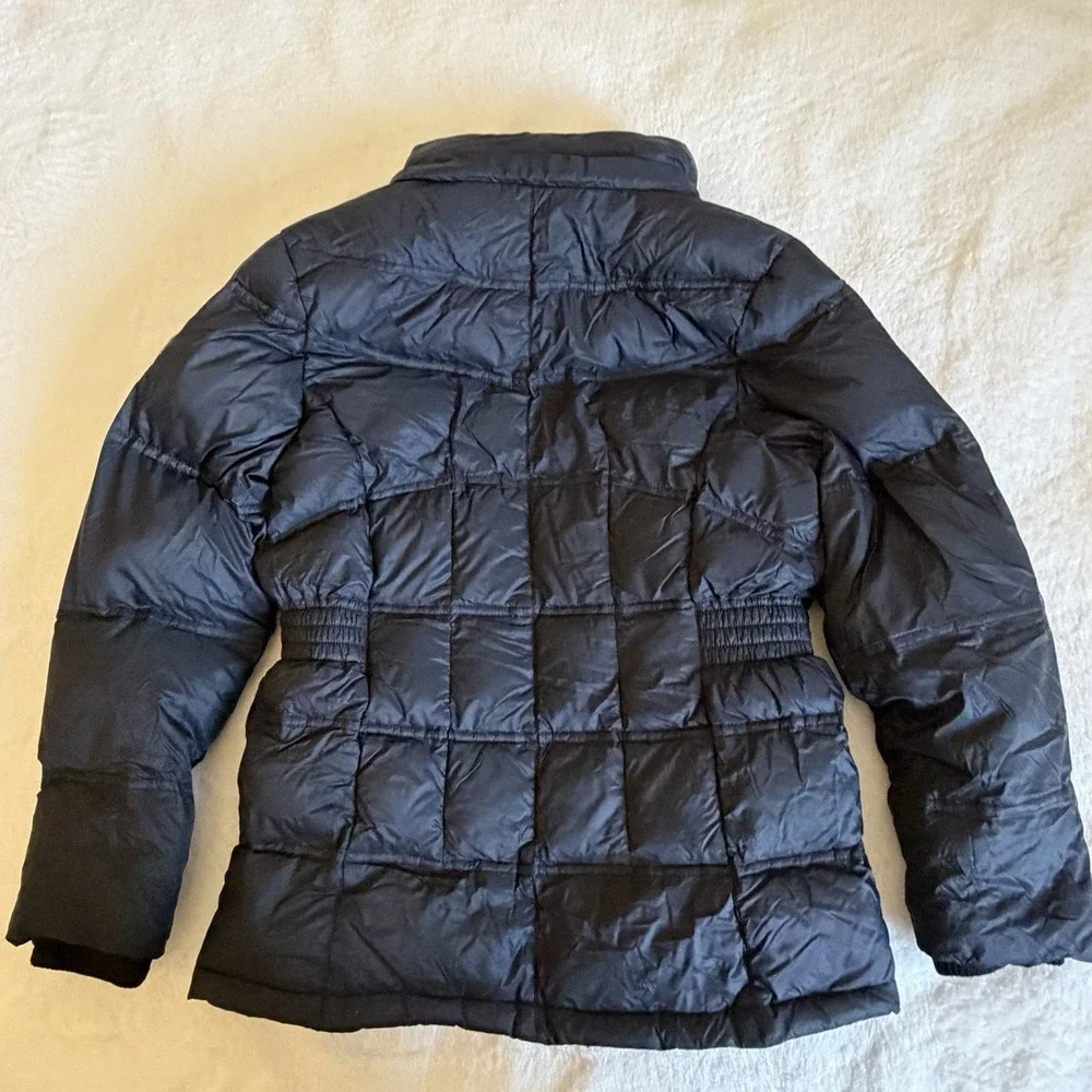 DIESEL Girls Sz 7S Black Down Puffer Coat- No Hood